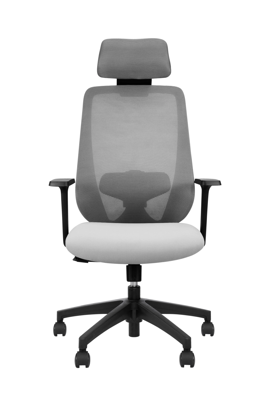 Zaragoza: CUSTÓ Zaragoza combină un spătar din plasă acrilică performant cu tetieră reglabilă pe înălțime, astfel încât zona cervicală să fie mereu susținută. Suportul lombar reglabil 2D îți permite să ajustezi punctul exact de contact cu spatele. Șezutul textil confortabil și cotierele fixe creează o suprafață de lucru echilibrată. Roțile din nailon, discrete, se mișcă cursiv pe suprafețe dure sau acoperite cu mochetă. Paleta gri închis completează spațiile moderne, de la start-up-uri la birouri executive.