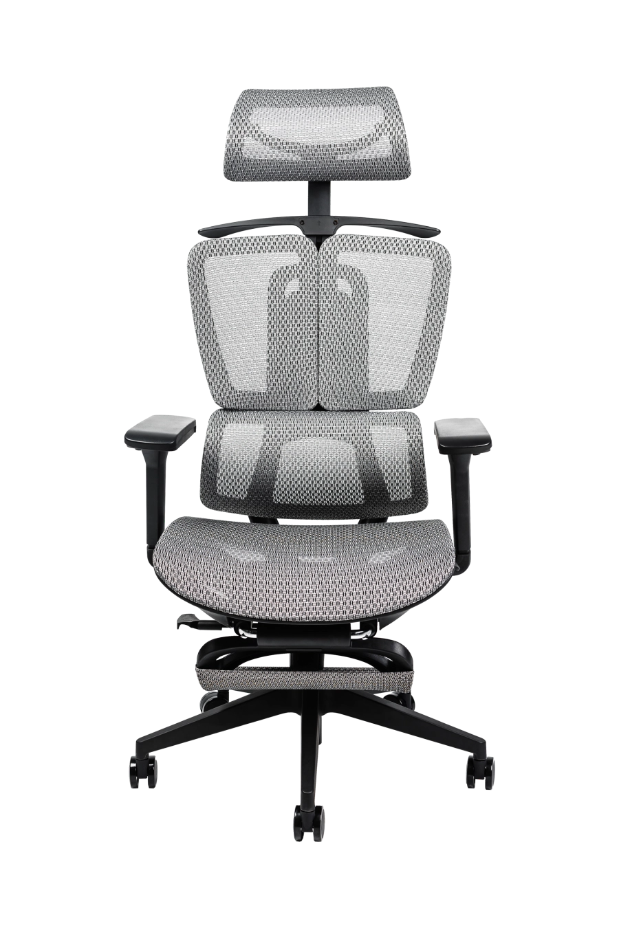 Split: CUSTÓ Split este echipat pentru versatilitate totală: plasă elastomerică ventilată, suport lombar reglabil, tetieră 3D și cotiere 3D pentru ajustare milimetrică. Reglarea pe înălțime a spătarului și șezutul glisant adaptă scaunul la orice statură. Suportul pentru picioare și umerașul integrat transformă spațiul într-o mini-zonă de relaxare fără a ieși din fluxul de lucru. Mecanismul sincron menține echilibrul ergonomic, iar roțile din poliuretan se mișcă lin pe pardoseală. Finisajul gri subtil se potrivește birourilor high-tech care favorizează soluții all-in-one.