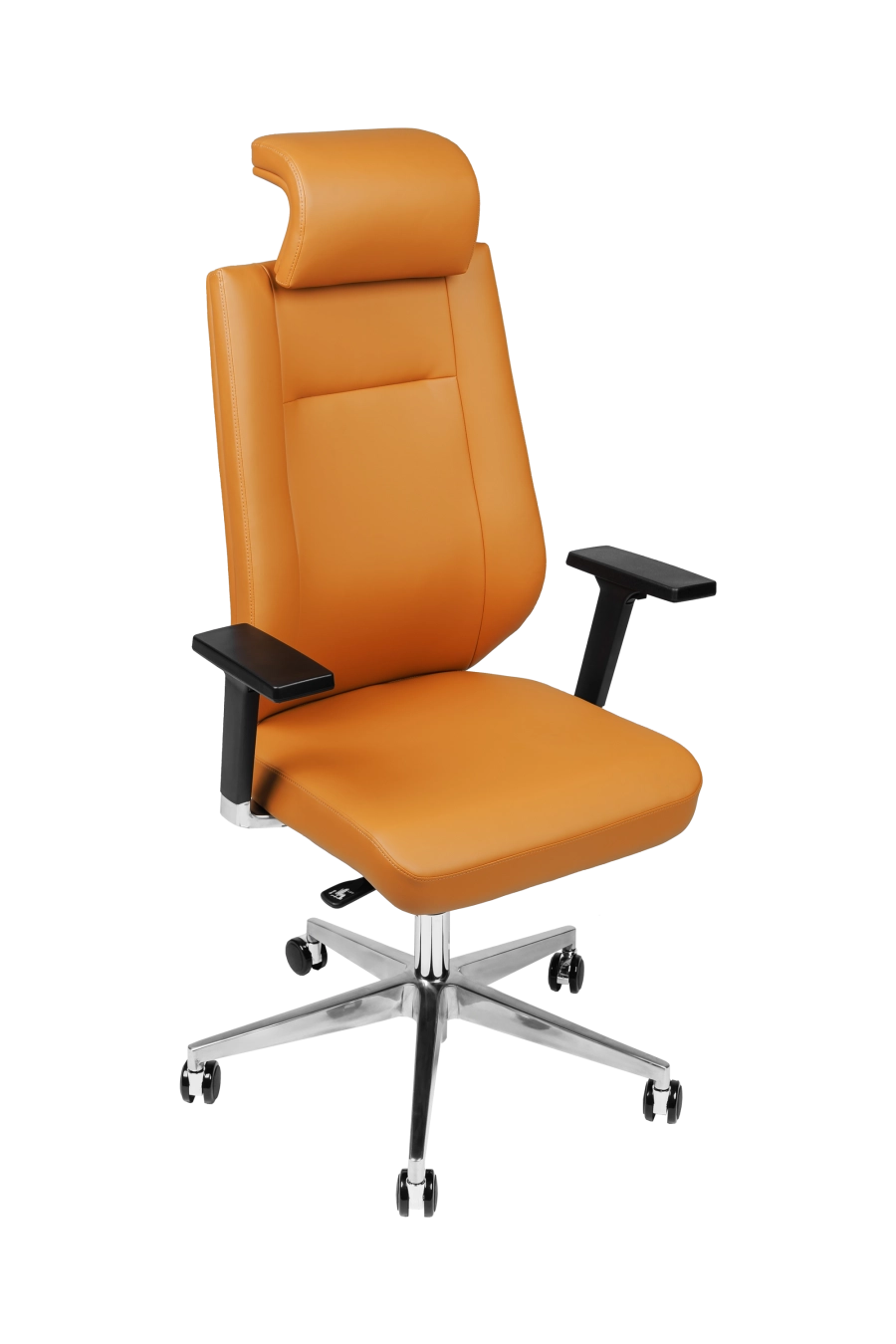 Barcelona: CUSTÓ Barcelona combină suplețea pielii artificiale de calitate premium cu avantajul cotierelor 3D, care se reglează rapid pe înălțime, adâncime și rotație pentru o postură relaxată la tastatură. Șezutul ergonomic este capitonat cu spumă de înaltă densitate, iar spătarul urmează linia spatelui, tetiera fixă susținând coloana cervicală în pauzele scurte. Mecanismul de balansare îți permite să alternezi între lucru intens și destindere. Accentele oranj energizează spațiul de lucru și adaugă personalitate fără a distrage atenția.